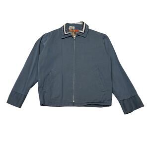 Vintage 50s Ricky Jacket Gabardine Rayon Atomic Lined Youth Large Rockabilly